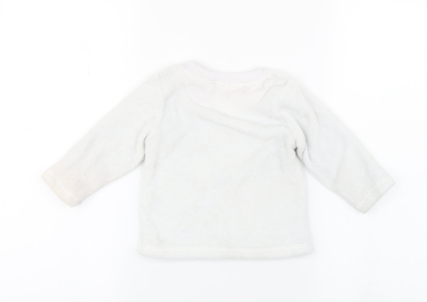 Crafted Baby White   Pullover T-Shirt Size 18-24 Months  - rainbow
