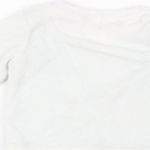 Crafted Baby White   Pullover T-Shirt Size 18-24 Months  - rainbow