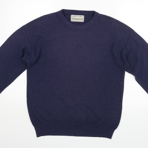 Viaggio Mens Blue   Pullover Jumper