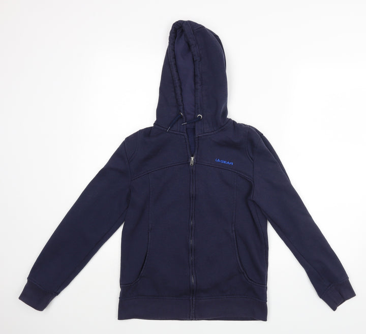 LA Gear Womens Blue Full Zip Hoodie Size 8