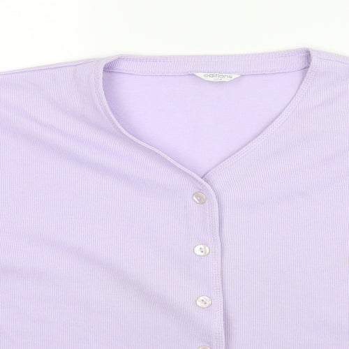 Editions Womens Purple   Basic Blouse Size 12