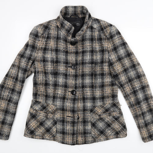 Manuetto Womens Black Check  Jacket  Size 12