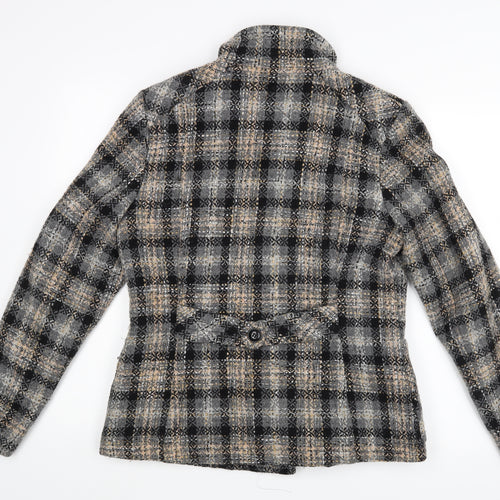 Manuetto Womens Black Check  Jacket  Size 12