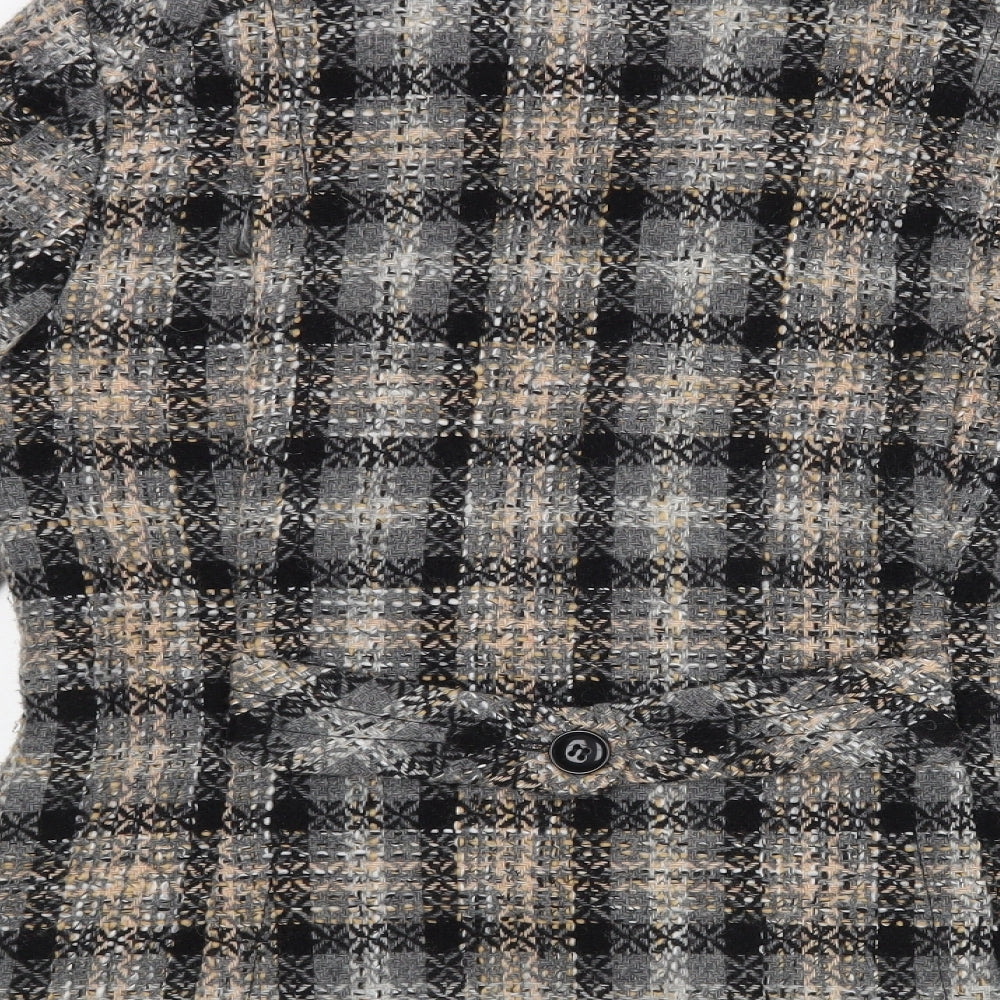 Manuetto Womens Black Check  Jacket  Size 12