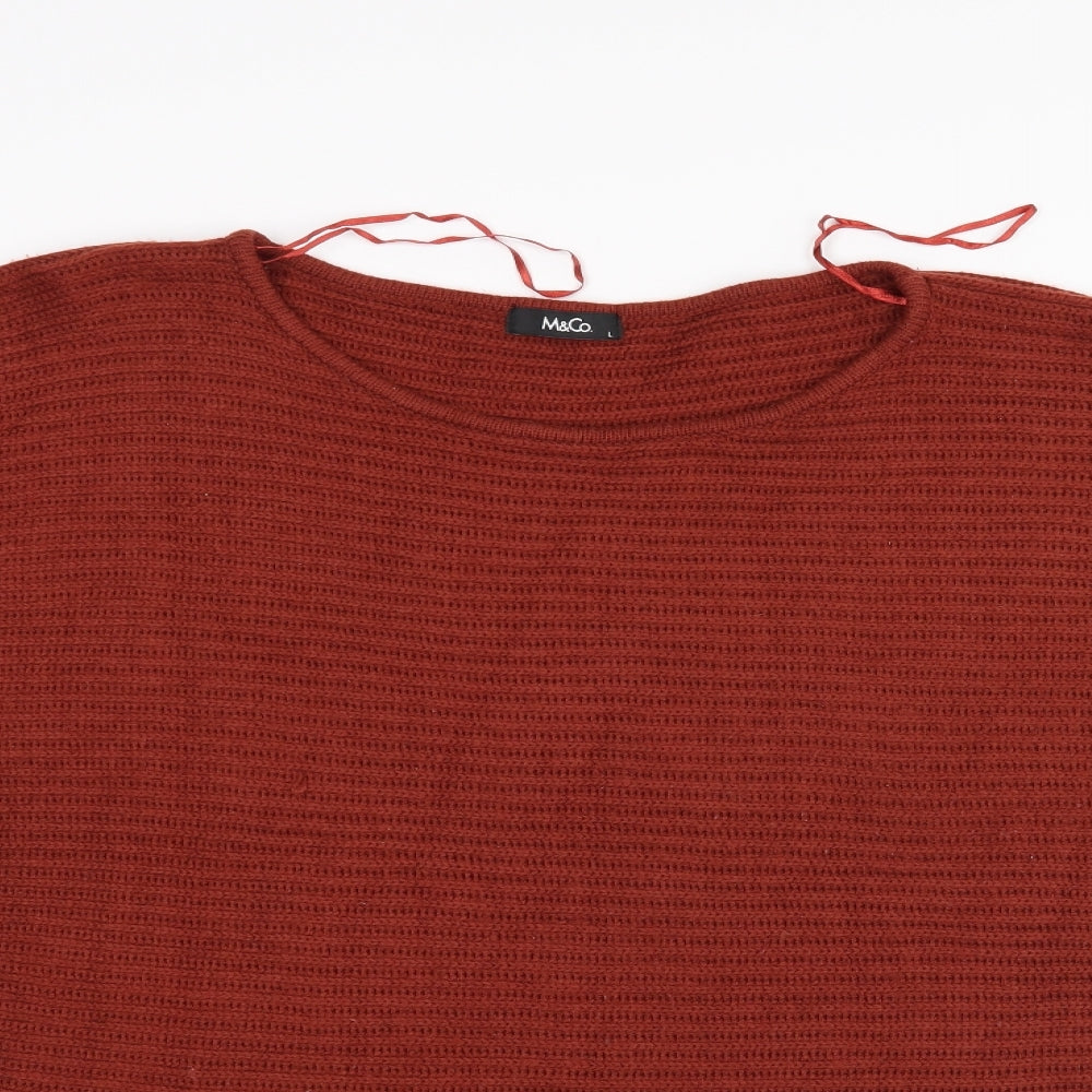M&Co Womens Brown   Pullover Jumper Size L