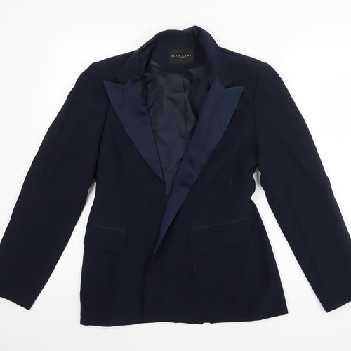 Blue Leaf Womens Blue   Jacket Blazer Size 12