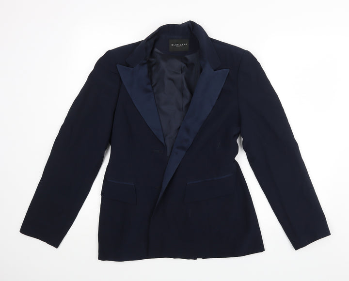 Blue Leaf Womens Blue   Jacket Blazer Size 12