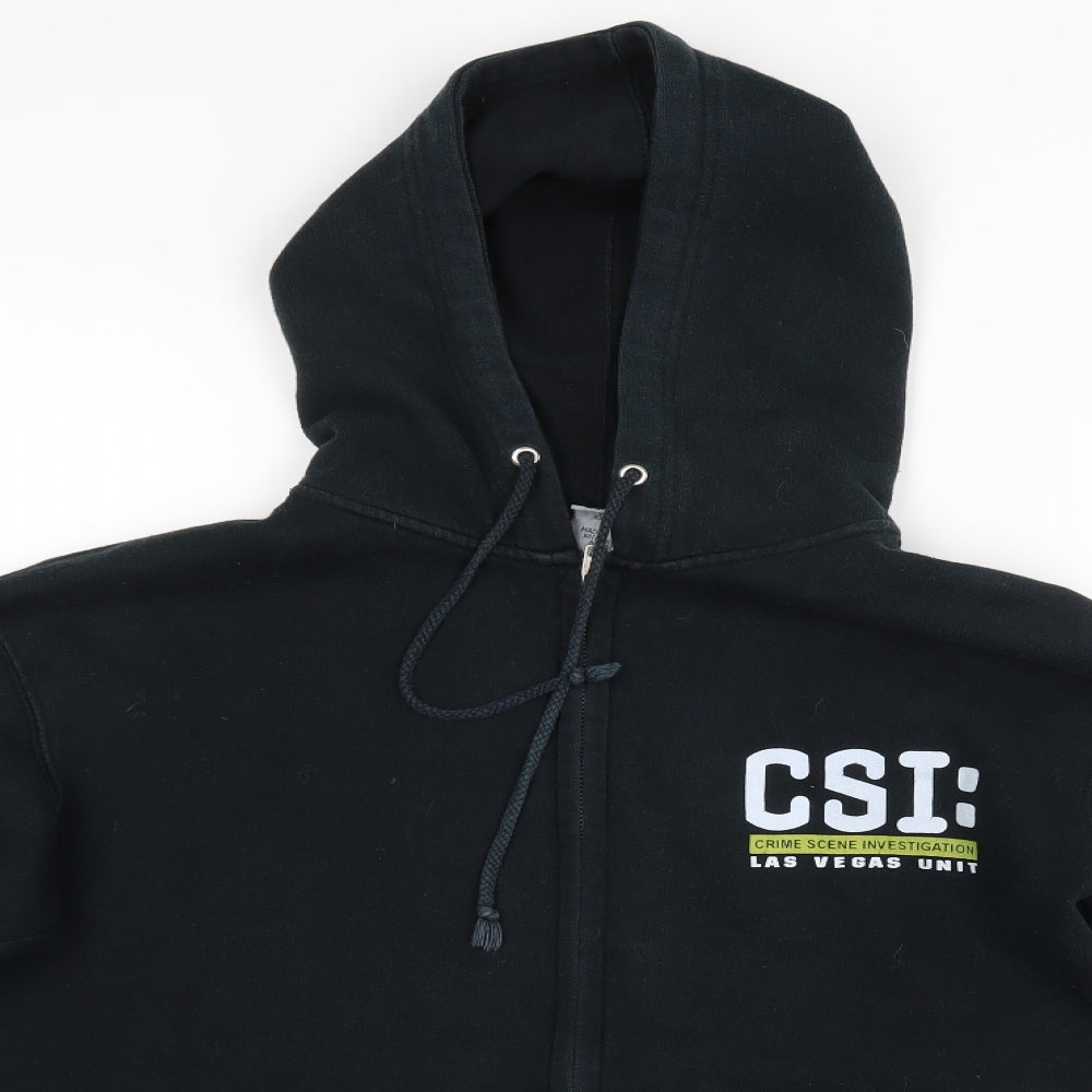 Stylo Mens Black   Full Zip Hoodie Size S