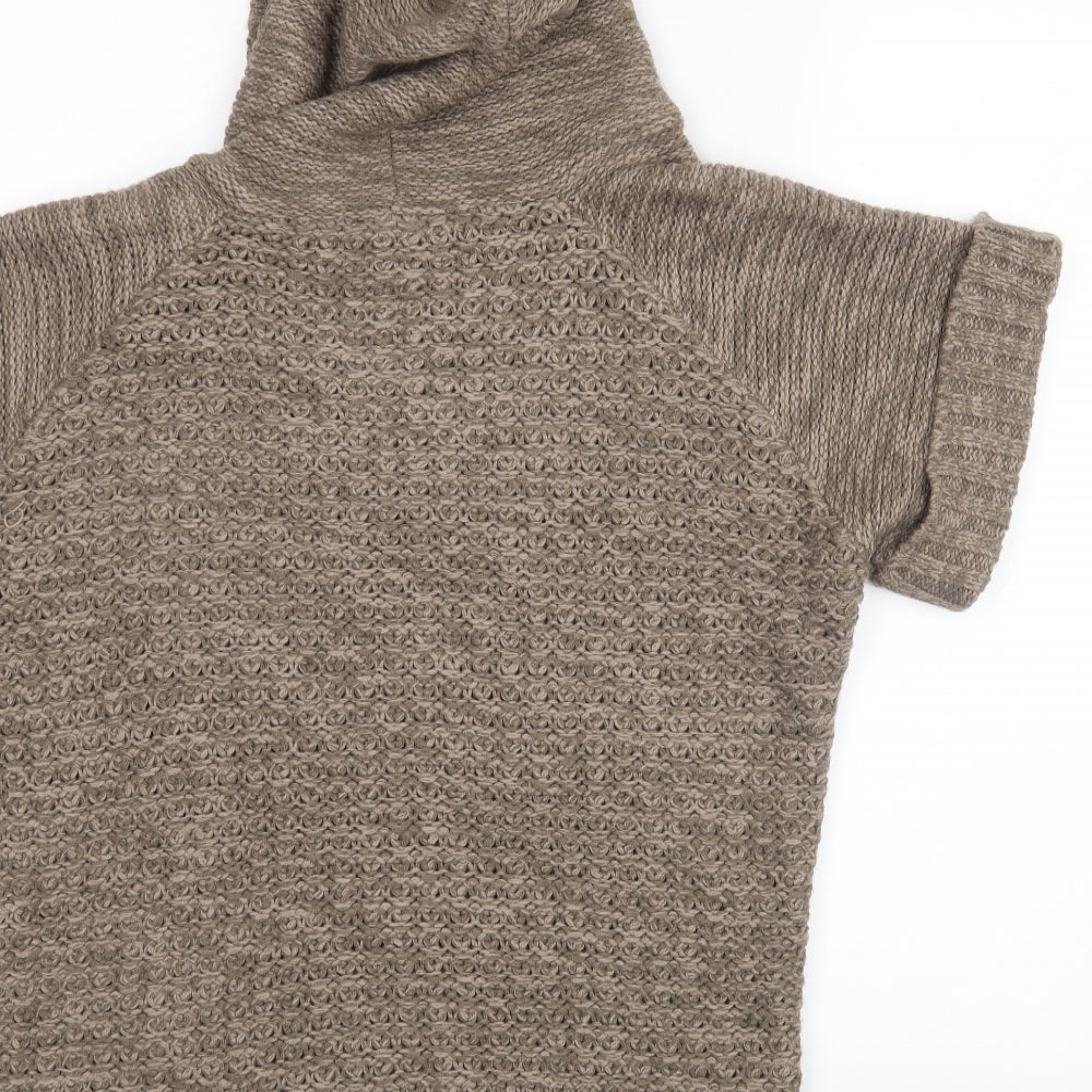 Dorothy Perkins Womens Brown   Wrap Jumper Size M