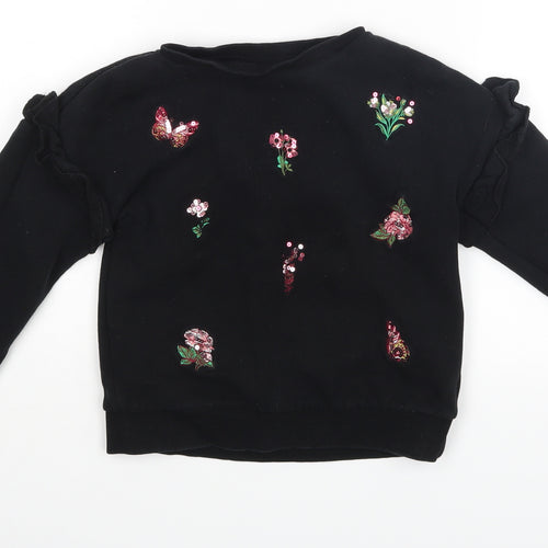 I love girls wear Girls Black   Pullover Jumper