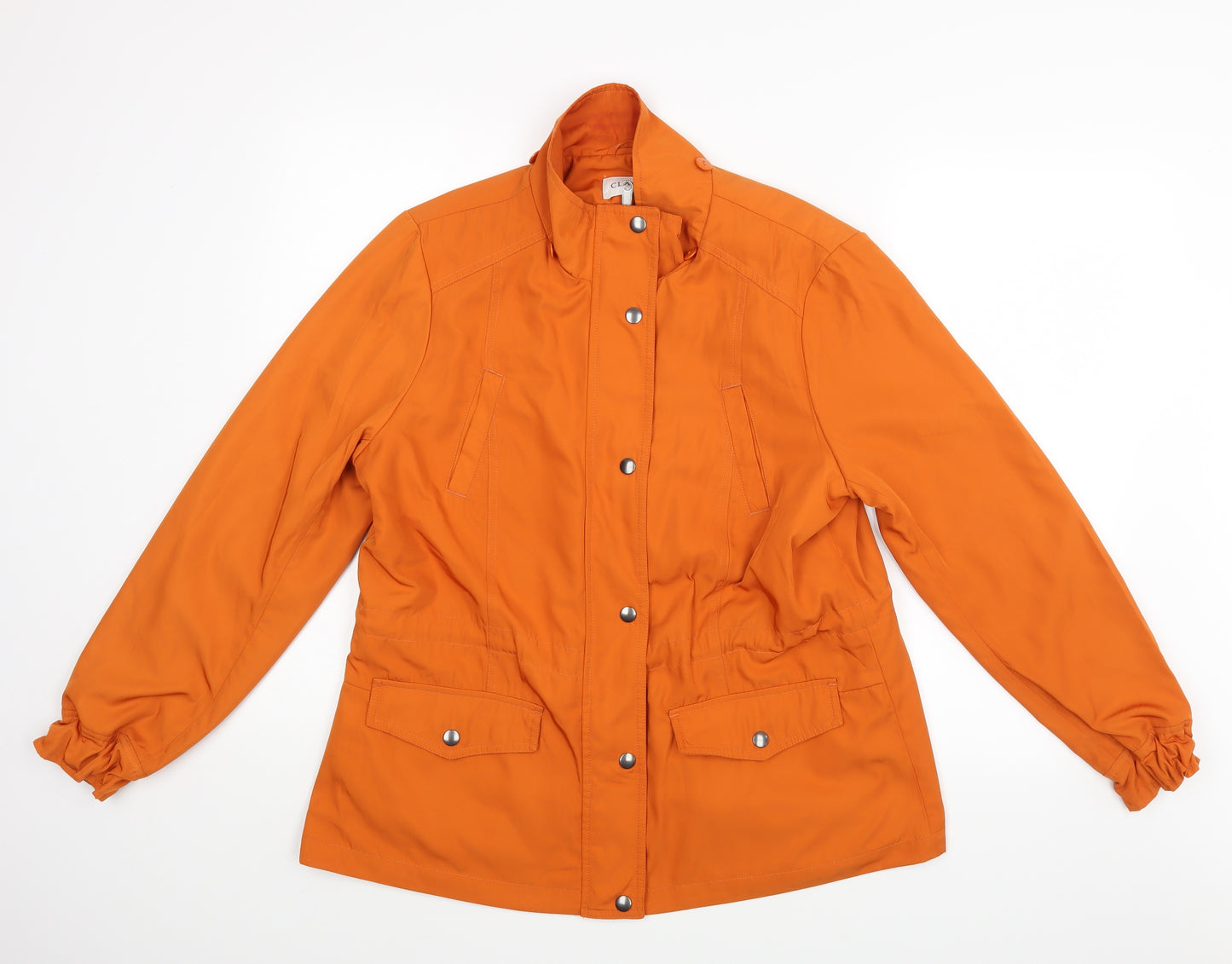M&S Womens Orange   Jacket Coat Size 14