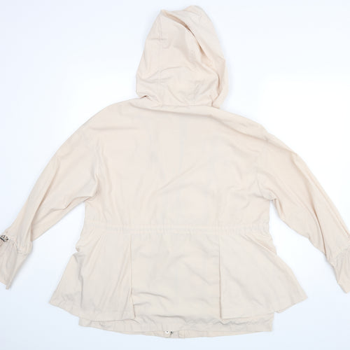 Paspasya Womens Beige  Rayon Jacket Coat Size 12