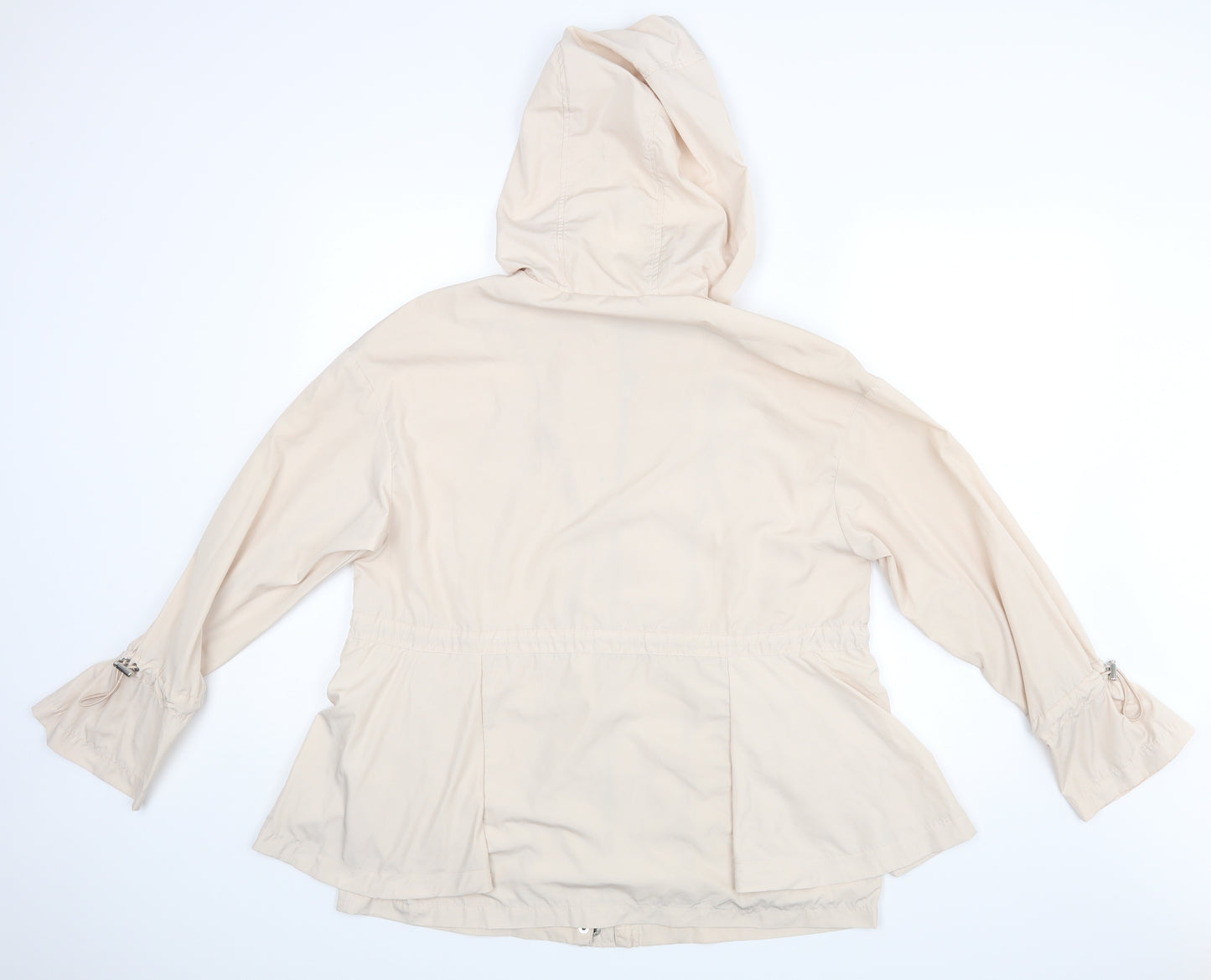 Paspasya Womens Beige  Rayon Jacket Coat Size 12