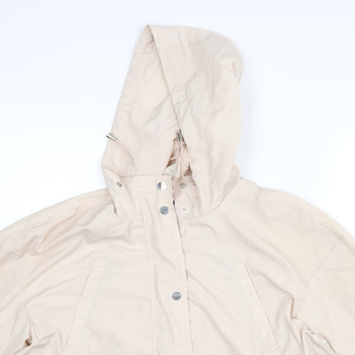Paspasya Womens Beige  Rayon Jacket Coat Size 12