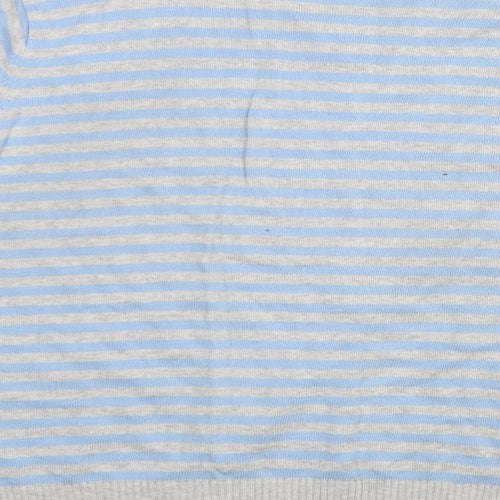 New Look Mens Blue Striped  Pullover Jumper Size XL
