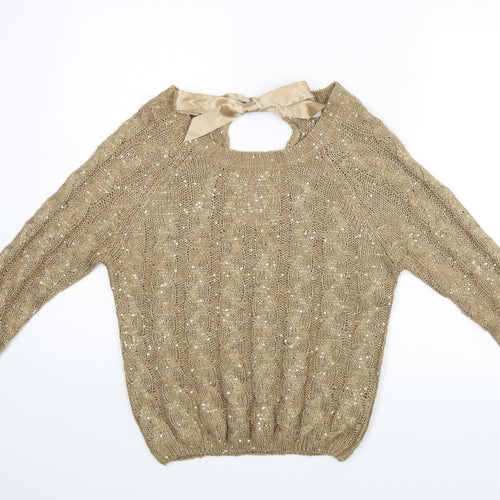 G&Y Womens Gold   Pullover Jumper Size 10