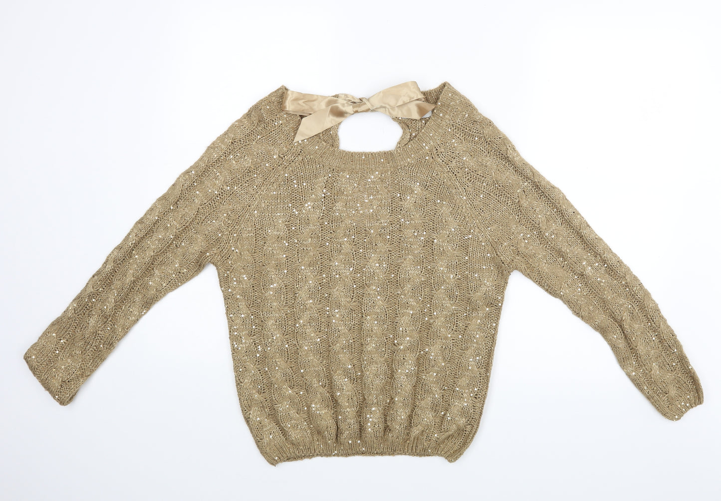 G&Y Womens Gold   Pullover Jumper Size 10
