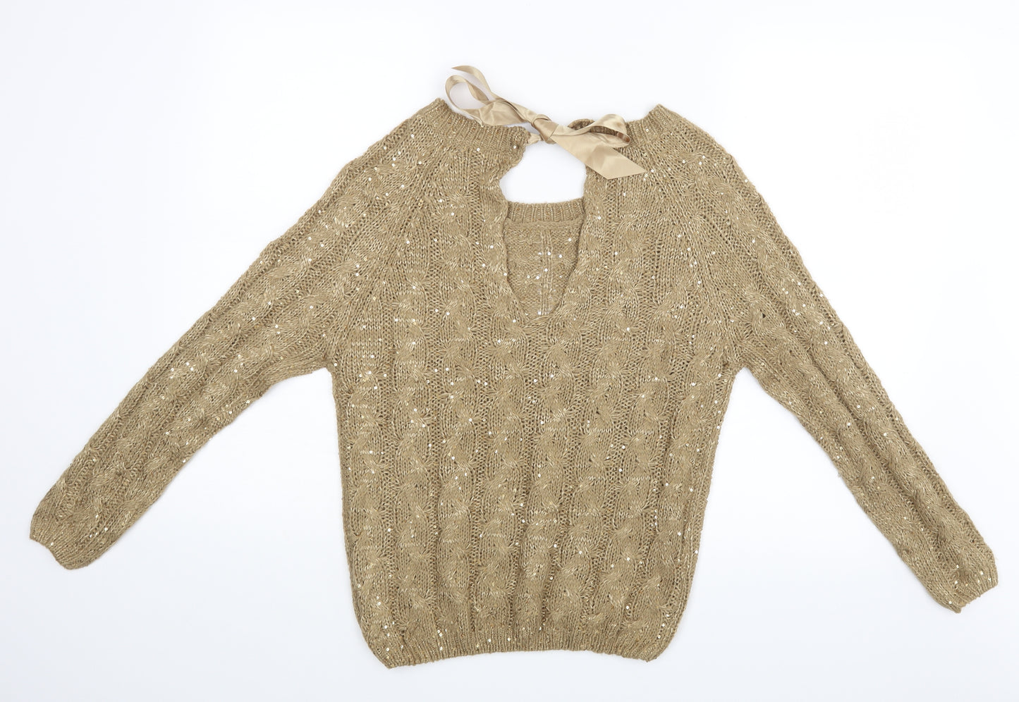 G&Y Womens Gold   Pullover Jumper Size 10