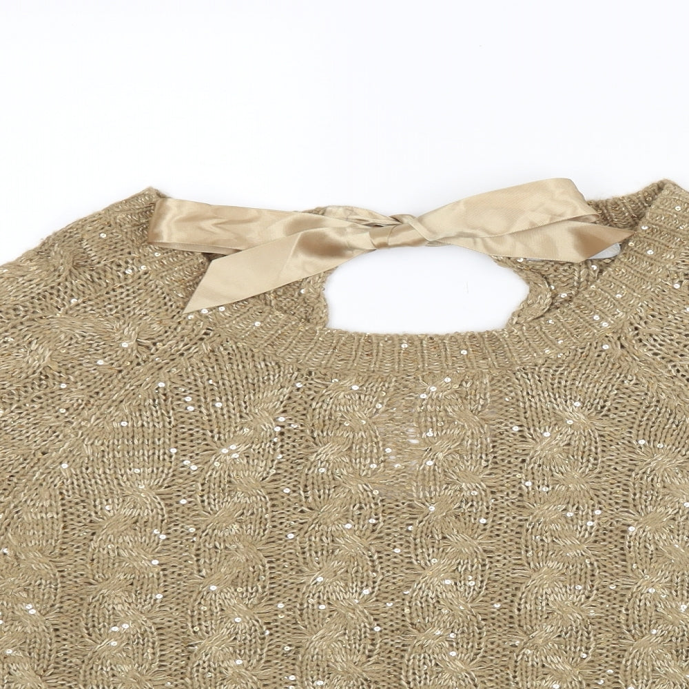 G&Y Womens Gold   Pullover Jumper Size 10