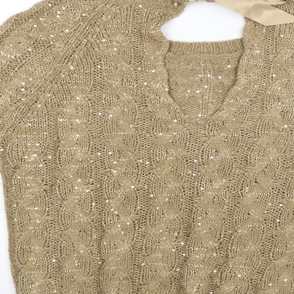 G&Y Womens Gold   Pullover Jumper Size 10