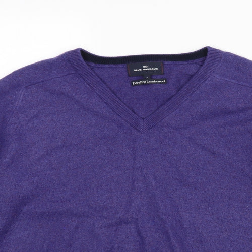 Blue Harbour Mens Purple   Pullover Jumper Size L