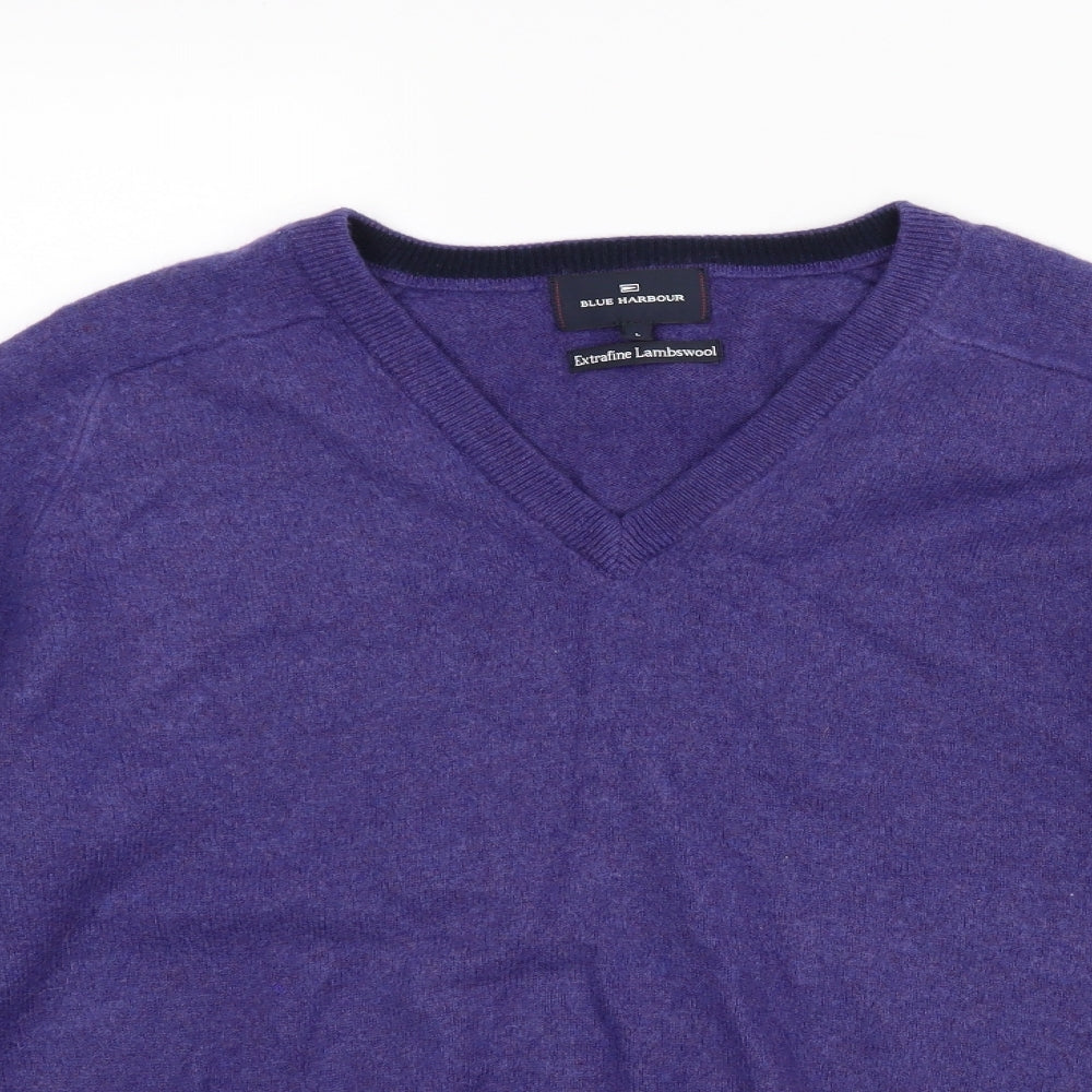 Blue Harbour Mens Purple   Pullover Jumper Size L