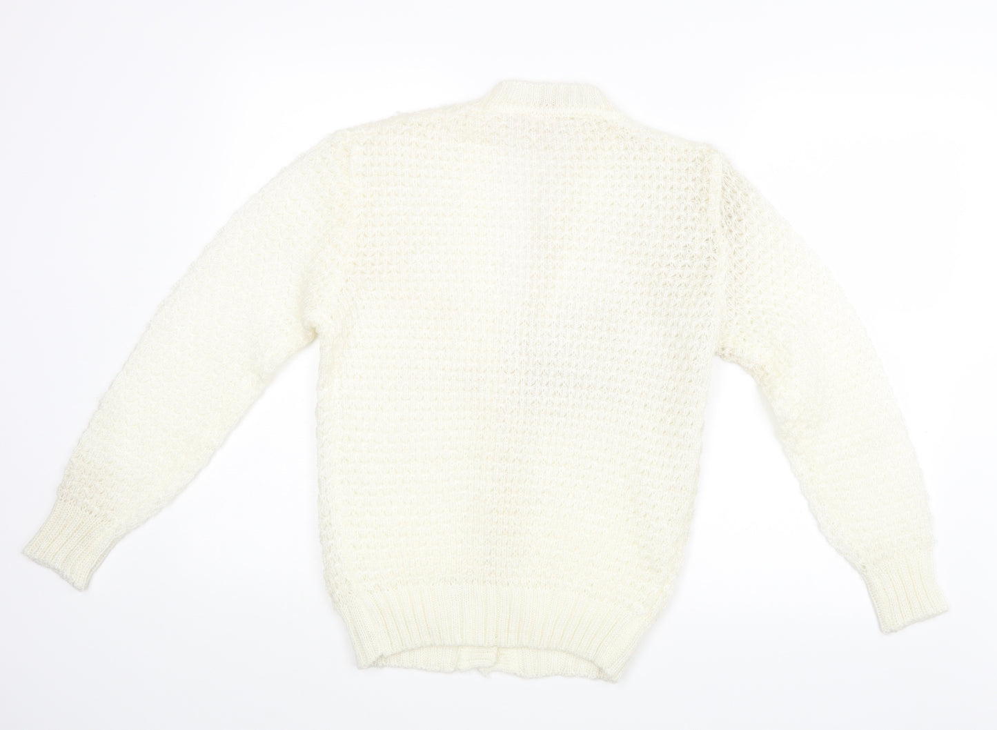 Sunhanit Womens White   Cardigan Jumper Size S