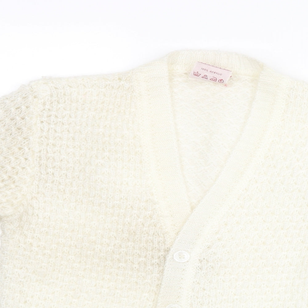 Sunhanit Womens White   Cardigan Jumper Size S