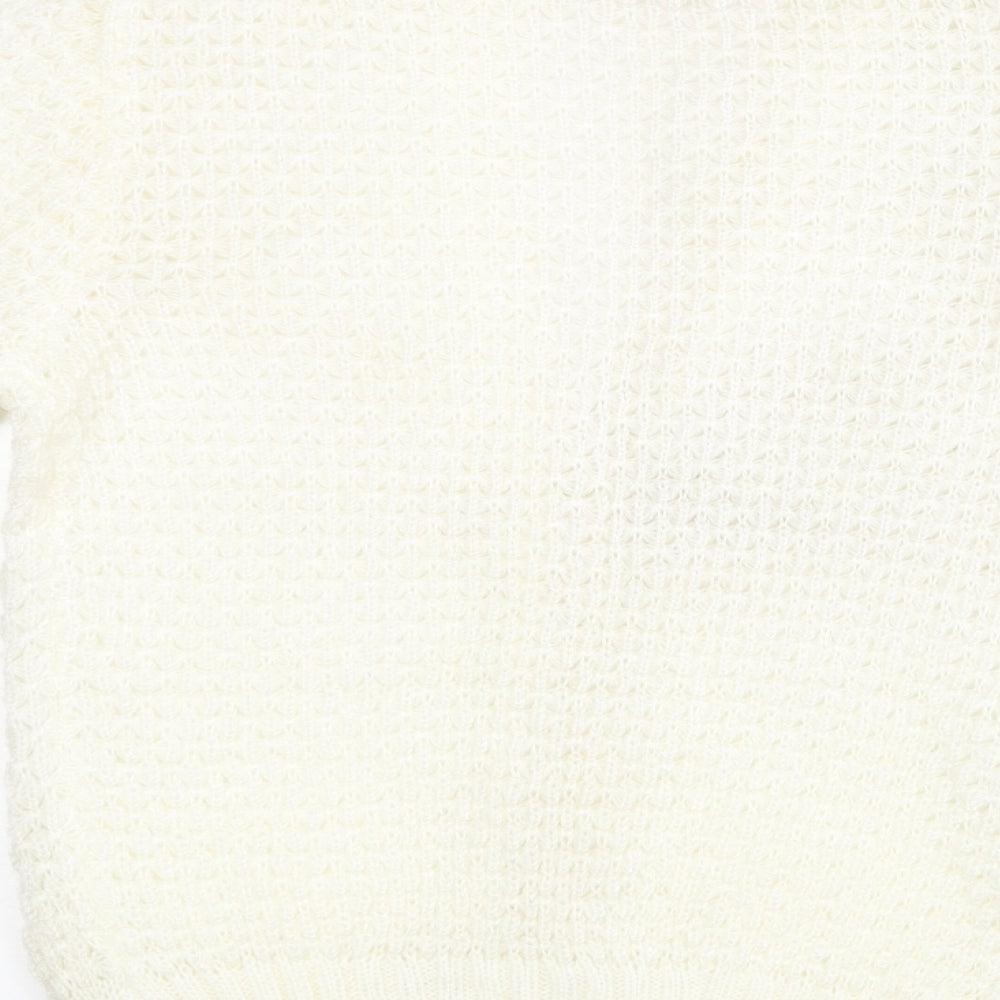 Sunhanit Womens White   Cardigan Jumper Size S