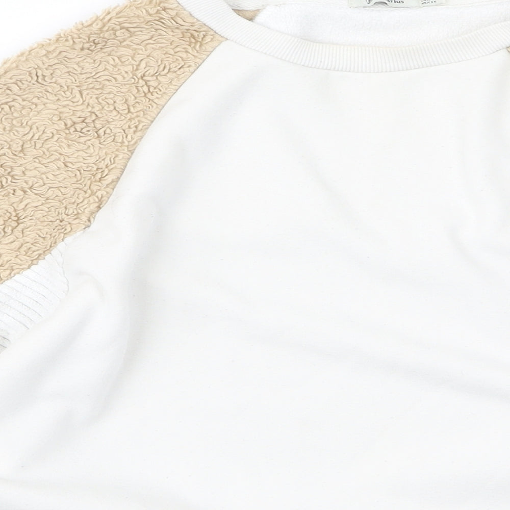 Stradavarius Womens White   Pullover Jumper Size S
