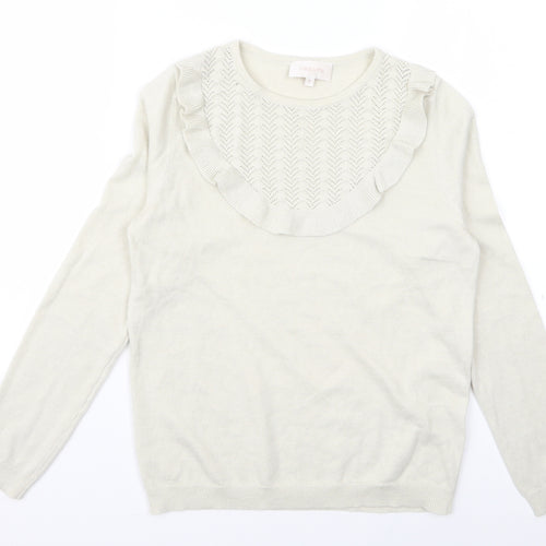 grace and mila Womens White   Pullover Jumper Size S