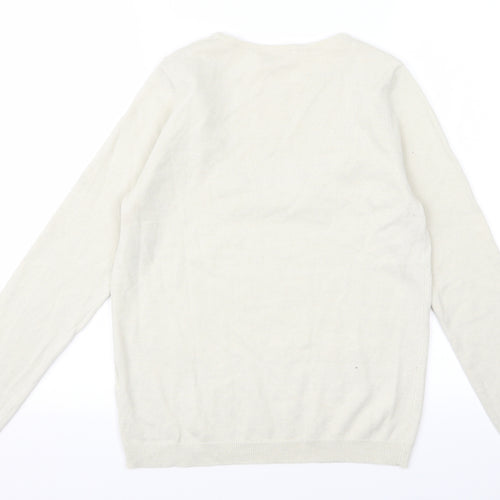 grace and mila Womens White   Pullover Jumper Size S