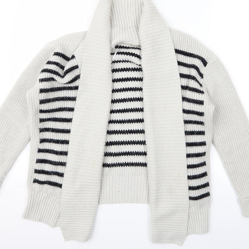 Monsoon Womens Beige Striped  Cardigan Jumper Size S