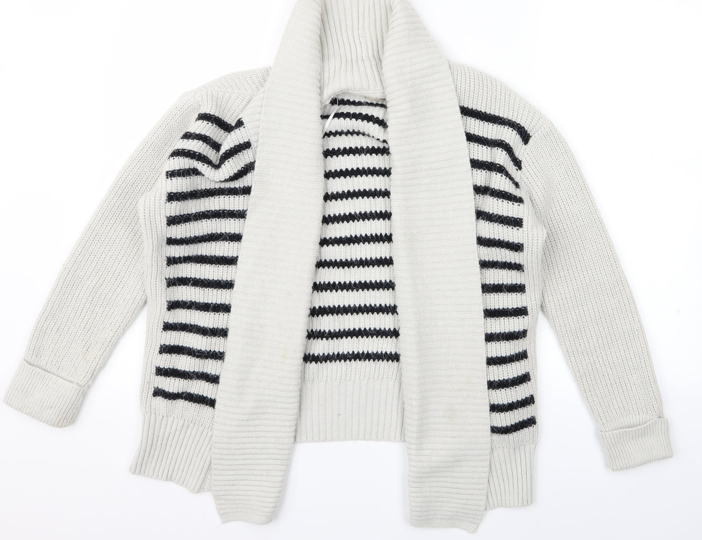 Monsoon Womens Beige Striped  Cardigan Jumper Size S