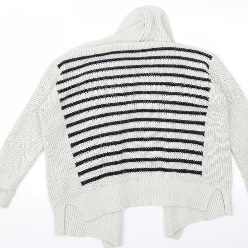 Monsoon Womens Beige Striped  Cardigan Jumper Size S