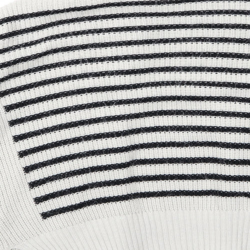 Monsoon Womens Beige Striped  Cardigan Jumper Size S