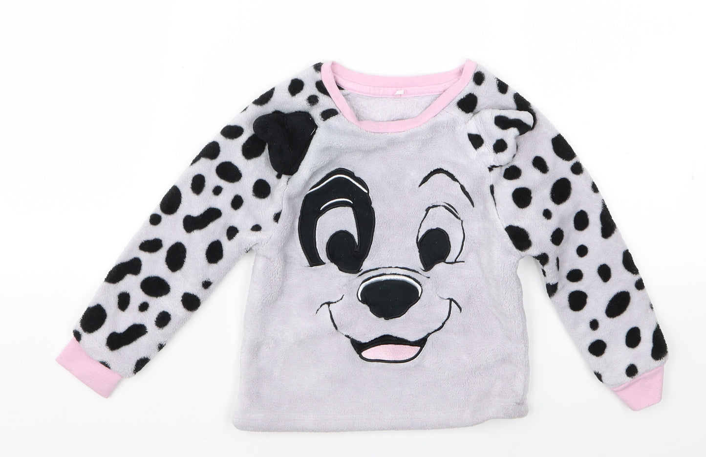 George Girls Grey Animal Print  Pullover Jumper Size 4 Years  - dog