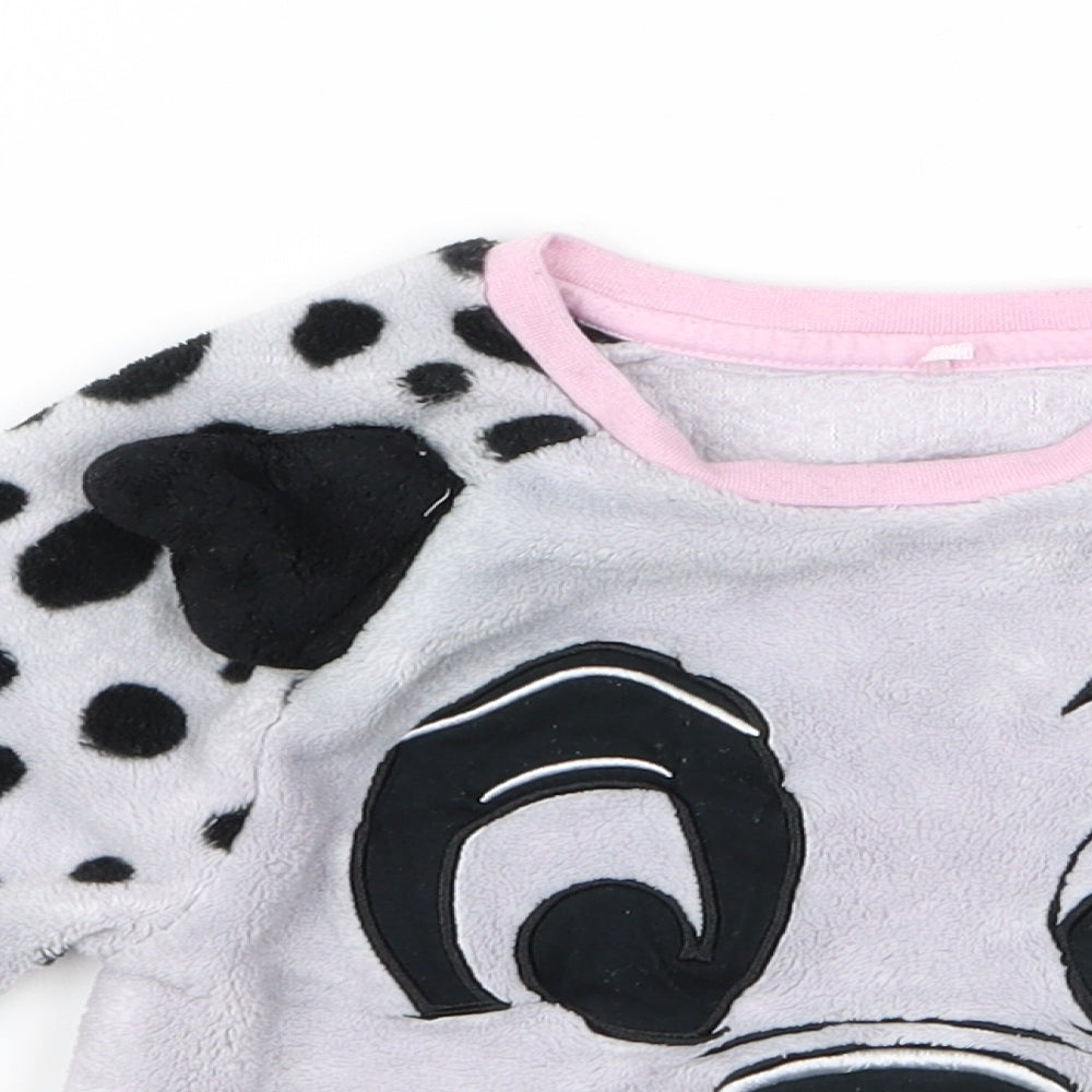 George Girls Grey Animal Print  Pullover Jumper Size 4 Years  - dog
