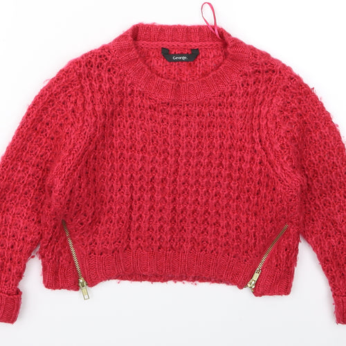 geirge Girls Red   Pullover Jumper Size 5 Years