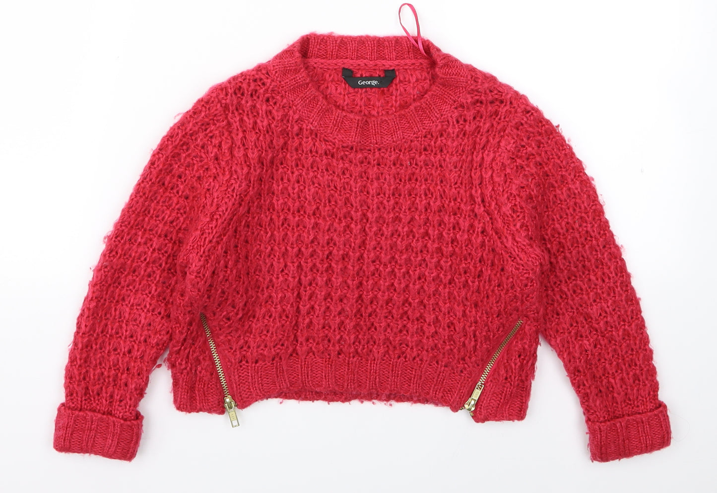 geirge Girls Red   Pullover Jumper Size 5 Years