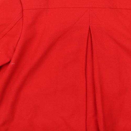 H&M Womens Red   Overcoat Jacket Size 6