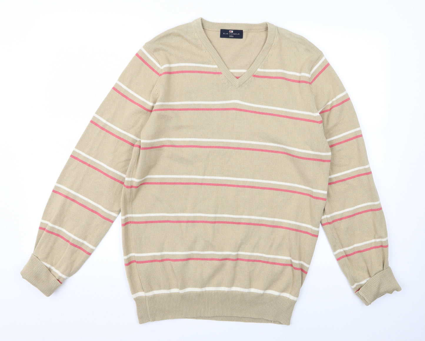 m&s Mens Beige   Pullover Jumper Size S