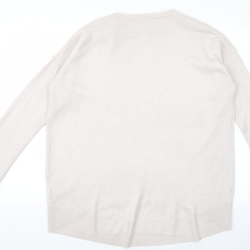 Primark Womens White   Pullover Jumper Size M