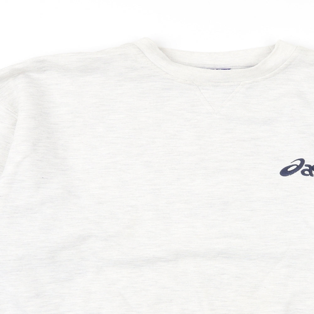 ASICS Mens White   Pullover Jumper Size S