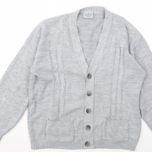 greenwoods Womens Grey   Cardigan Jumper Size L