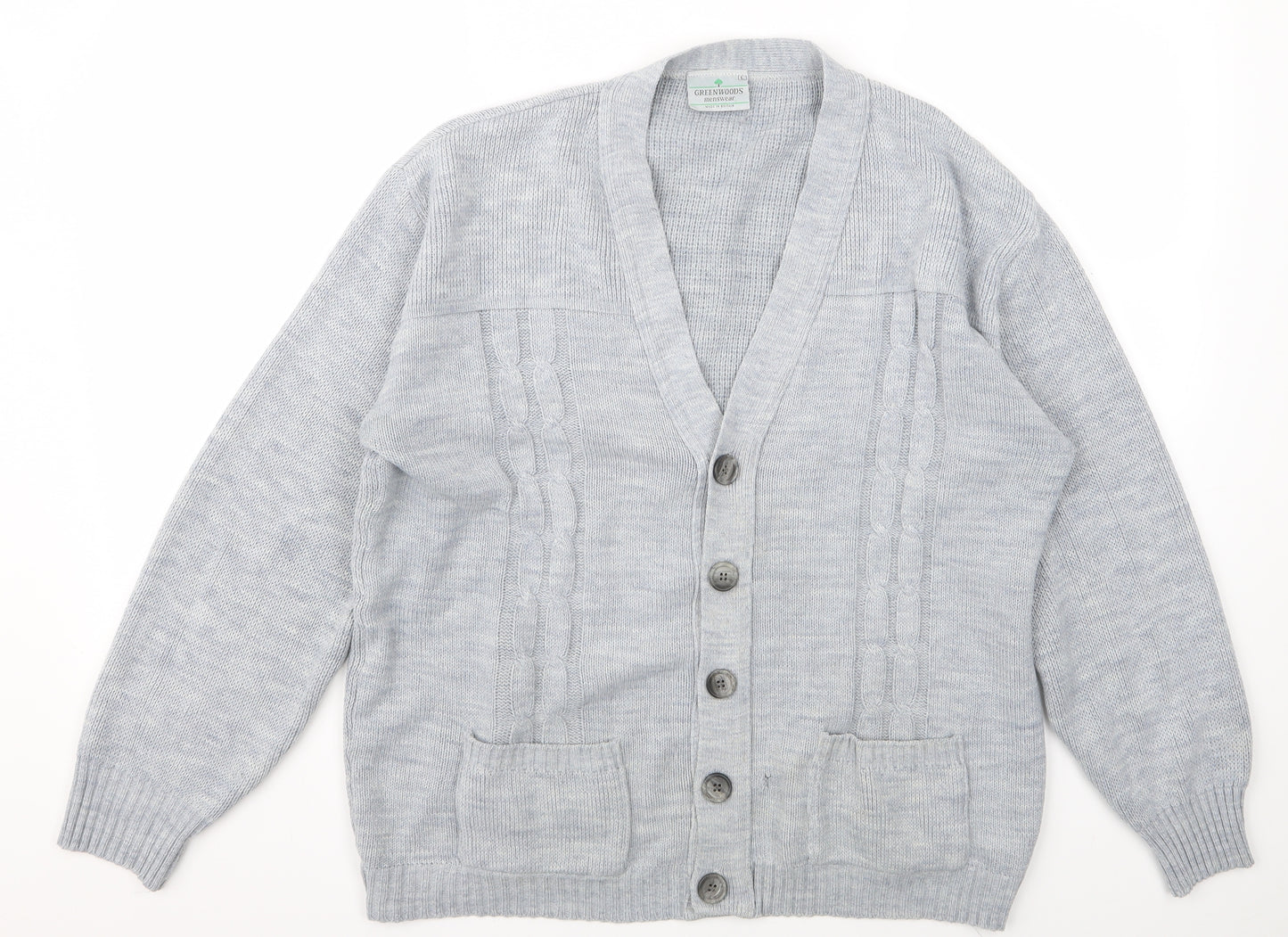 greenwoods Womens Grey   Cardigan Jumper Size L