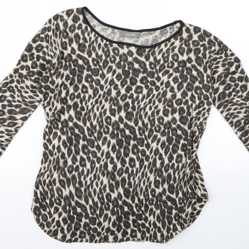 Preworn Womens Black Animal Print  Pullover Jumper Size S