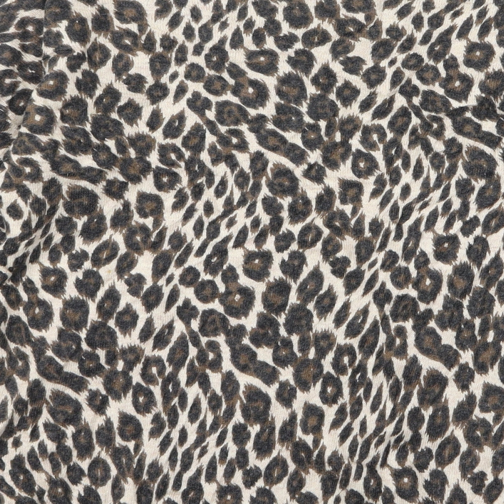 Preworn Womens Black Animal Print  Pullover Jumper Size S