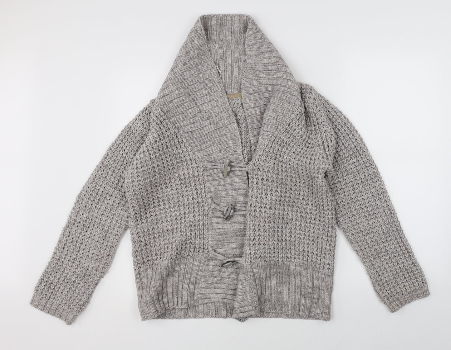 TU Womens Grey  Knit Cardigan Jumper Size 14