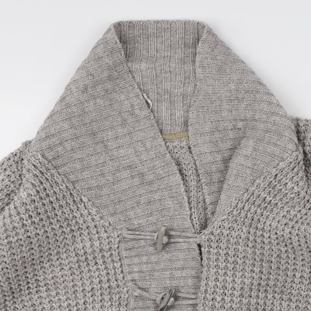 TU Womens Grey  Knit Cardigan Jumper Size 14